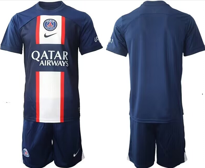 Youth Navy Paris Saint-Germain Customized Soccer Jersey Suit